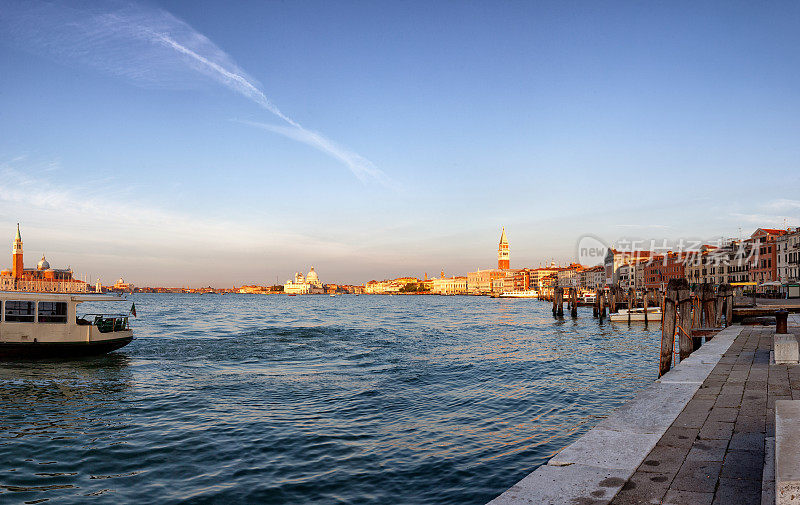 全景的圣马可盆地在威尼斯(Bacino di San Marco)(10个镜头)